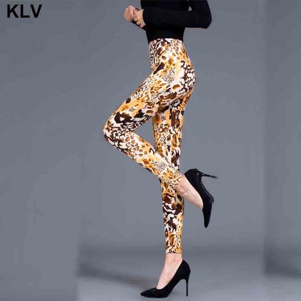 

women ethnic animal leopard tiger print leggings brushed buttery soft elastic tights ankle length milk fiber skinny pencil pants, Black