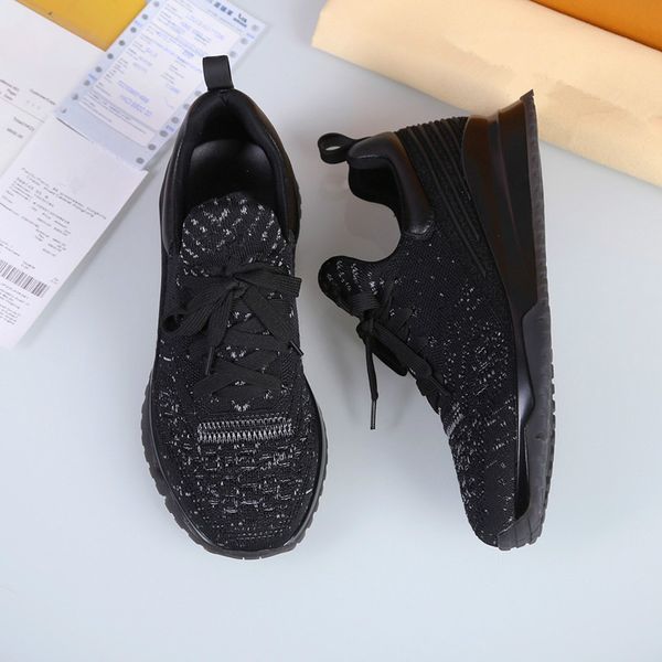 

2019 new luxury shoes vnr casual women men sneakers white black green knit lace-up luxury trainers high shoes designer luxe