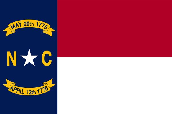 

drop shipping american north carolina copy state flag 3x5ft usa polyester flag banner white sleeve and two grommets