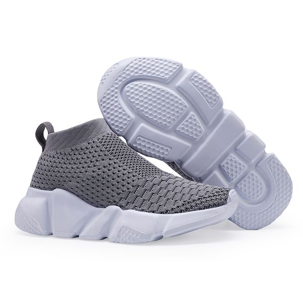 

ulknn children shoes for girls boys shoe boys sneaker kids sock shoe breathable mesh slip-on running sport footwear dress y190525, Black;red