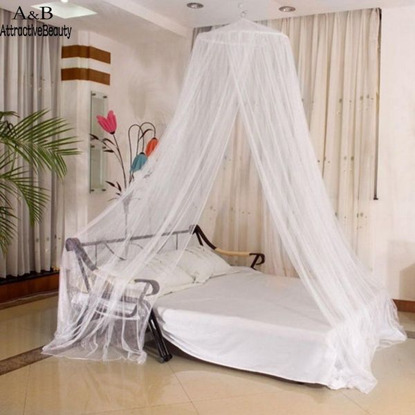 

elegant dome mosquito repellent insect reject round  bed mosquito net solid blue, pink, white