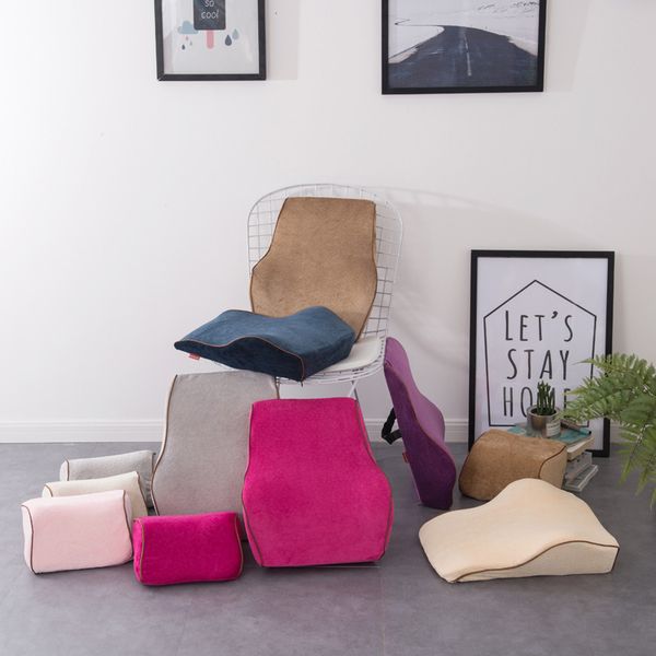 

пены памяти автомобиля офис подушка сиденья стула поддержка назад подушка подголовник подушка шеи поясничной поддержки velvet fiber rest авт