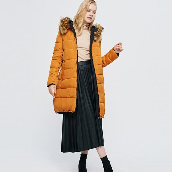 

hoodies winter jackets women warm hooded thick warm slim jackets overcoat outcoat coat korean style parkas manteau femme, Black