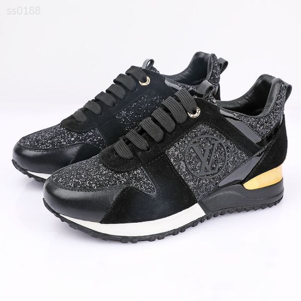 

men luxurious casual shoes women men trainers genuine leather fashion mixed color breathable tennis running shoes original box 36-45, Black
