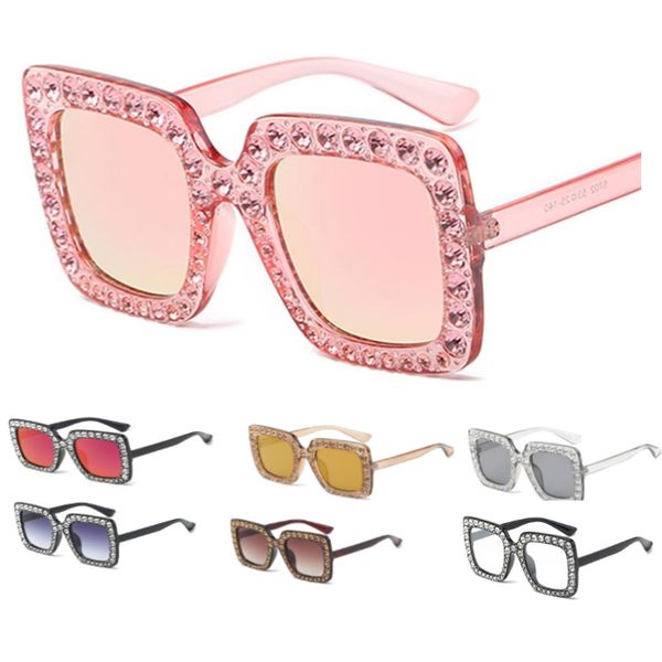 

women square sunglasses fashion italy designer diamond sun glasses ladies vintage goggle eyewear gifts party supplies hh9-2265, Blue