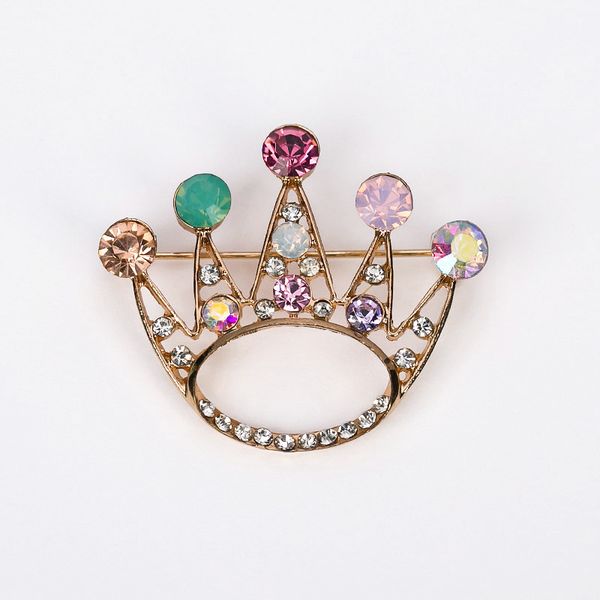 

an crown colour brooch exquisite woman ornaments low price, Gray