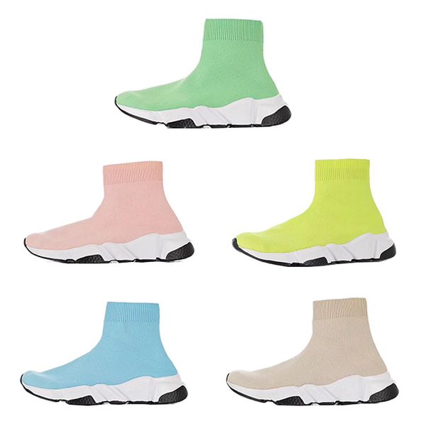 

2019 New Arrival Ice Cream Designer Sneakers Speed Runner Fashion Shoes Sock Triple Black Boots Red Flat Trainer Men Women Casual Shoes