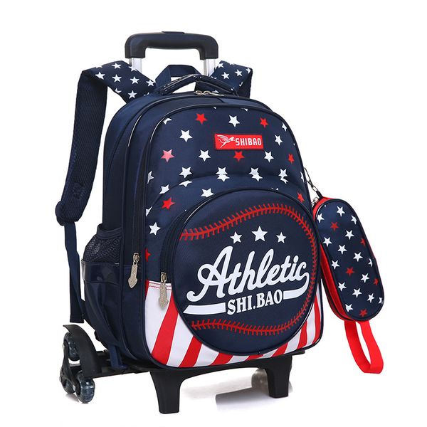 

removable kids backpack with wheel stair trolley school bags children's backpack schoolbags waterproof bags for girls and boys