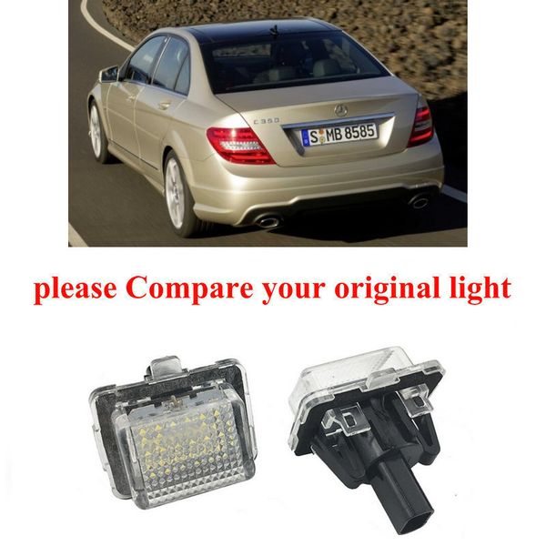 

2 bulbs xenon white led license number plate lights for w204 5-door kombi 2011 error canbus