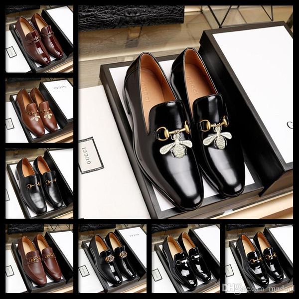 

20fw breathable shoes patent leather formal shoes men classic loafers men business shoes men elegant vestidos de oficina 2019 sepatu cqcq4, Black