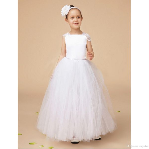 

2019 summer flower girls dress white pageant gown princess dresses girl clothes size support custom, Red;yellow
