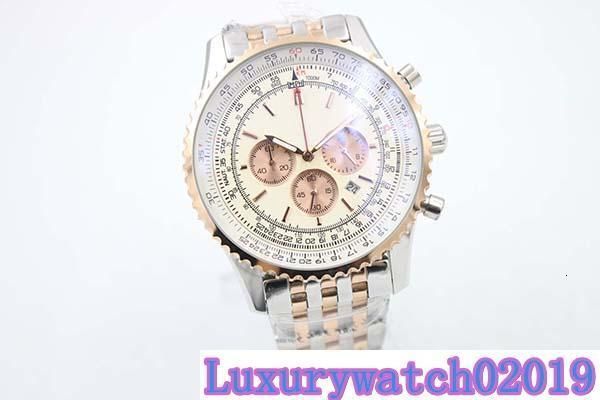 

quartz chronograph men s wristwatch rose gold fluted case white dial ti3 full stainless steel belt a24322 satch male watch relogioes, Slivery;brown