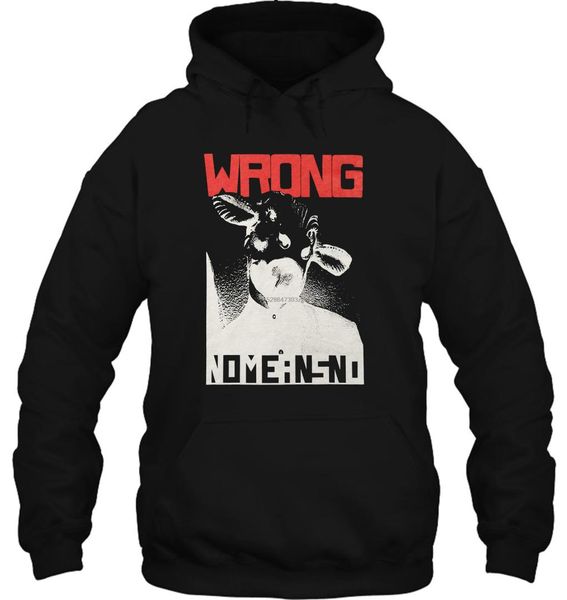 

men hoodie funny novelty nomeansno wrong women streetwear, Black