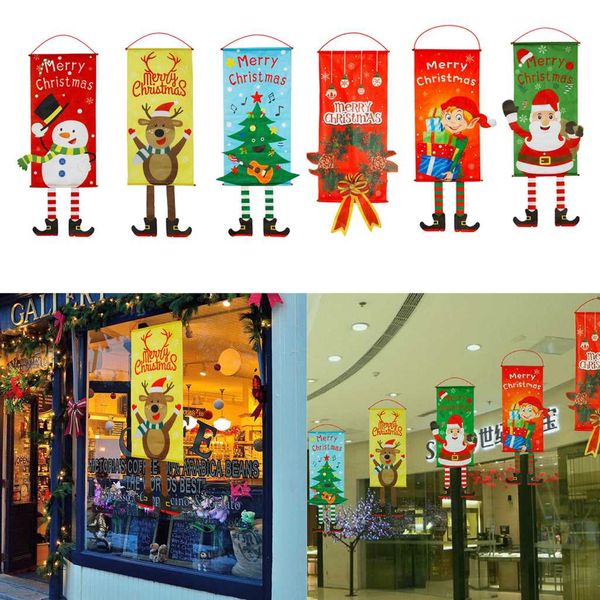

fabric christmas hanging decorations window door xmas pendants gift