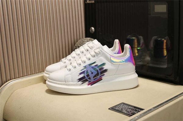 

color graffiti letter platform plate-forme luxury designer mens and womens fashion vintage designer shoes custom, Black