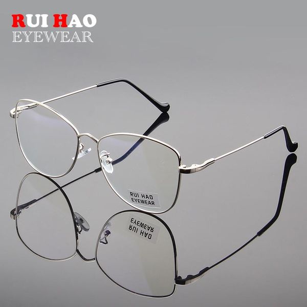 

cat eye eyeglasses women optical glasses frame leisure full design women eyeglasses prescription spectacles men rui hao eyewear, Black