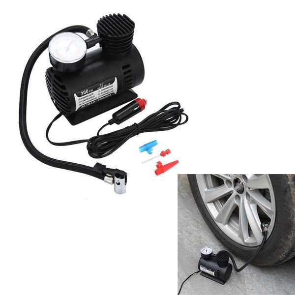 

12v portable mini tyre inflator portable compressor car tyre pump 12v 300psi air pump for car bicycle tires balls #lr20
