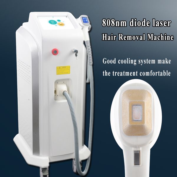 

808nm diode laser skin rejuvenation easy operation permanent hair removal machine more than 30 million s for salon, Black