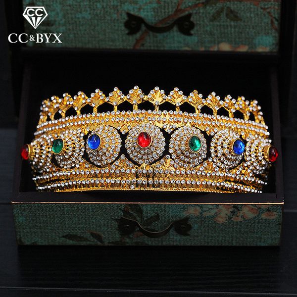 

cc engagement jewelry tiaras and crowns baroque hairbands wedding hair accessories for bride luxury queen pageant vintage xy399, Golden;white