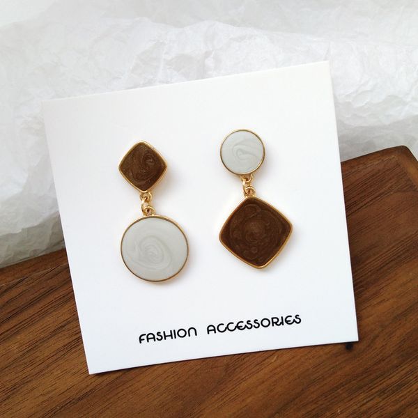 

statement round square rhombus clip on earrings without piercing for women geometric clip earrings no ears hole brincos, Silver