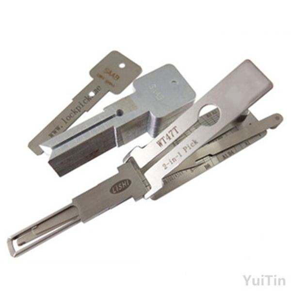 

Original Lishi 2 in 1 Lishi WT47T lock pick and decoder together 2 in 1 used for BAIHC New SAAB