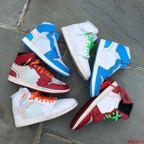 

fashoion with white new 1 chicago red men and women basketball shoes powder blue unc athletic sport sneakers