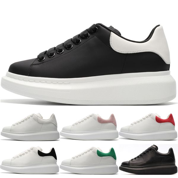 

новый сезон черный белый спорт повседневная обувь мода мужчины женщины кожа зашнуровать платформы кроссовки золотой красный серый розовый му