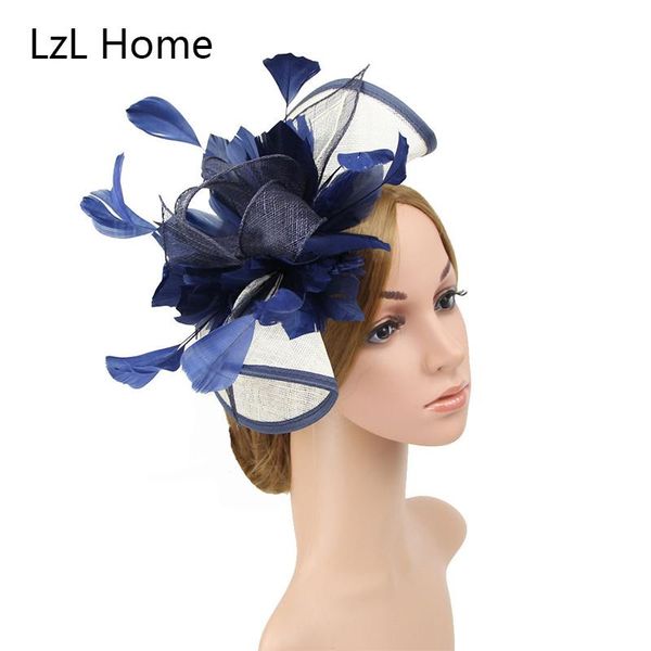 

lzl главная урожай свадебные цветочные пуховые шапки элегантный свадебные аксессуары скачки фестиваль headdress женщин формальный повод luez, White