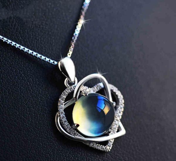 

women's new designer sells silver jewellery crystal heart-shaped accessories necklace fashionable hip-hop grape pendant clavicle access
