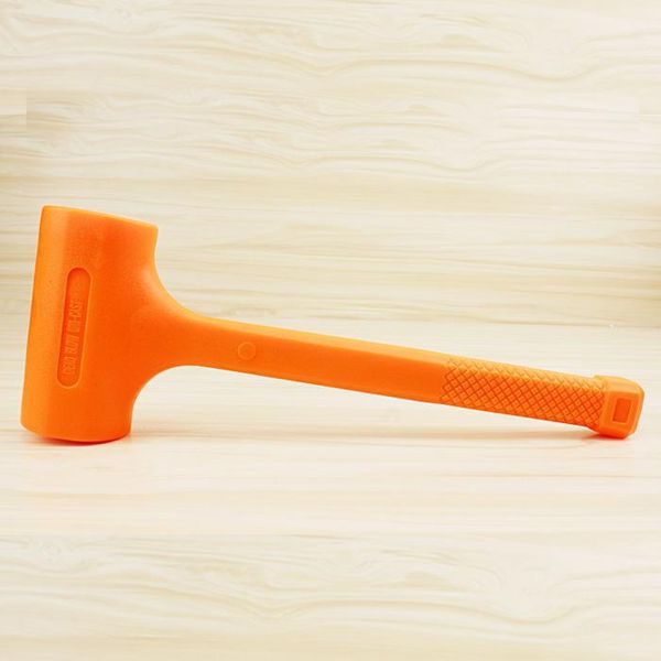

solid hammer dead blow mallet orange soft rubber unicast hammer 0.5-2lb