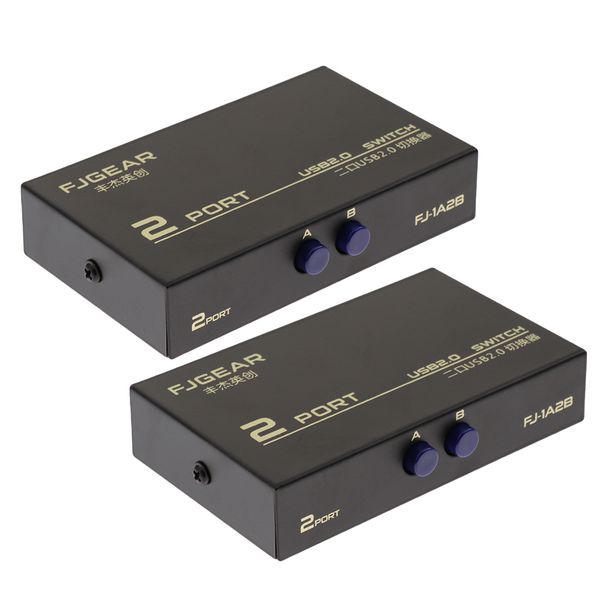 

2pcs 2ports usb manual sharing switch hub selector for printer/hdd drive
