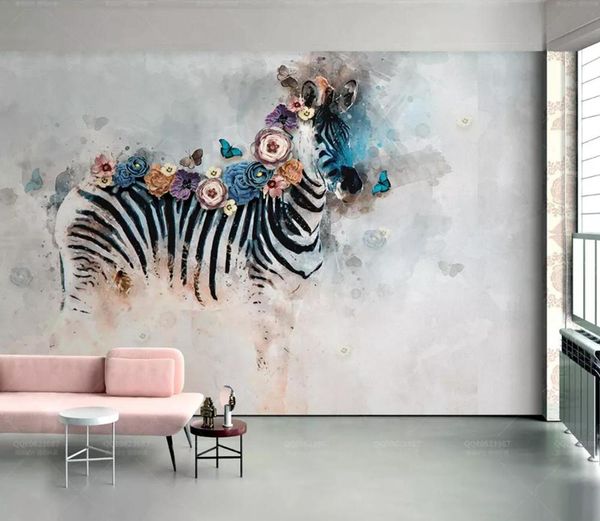 

self-adhesive] 3d zebra 1832544 wall paper mural wall print decal murals