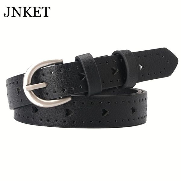 

jnket new fashion women hollow out waist belt waistband pu leather belt pin buckle jeans leisure cinturon, Black;brown