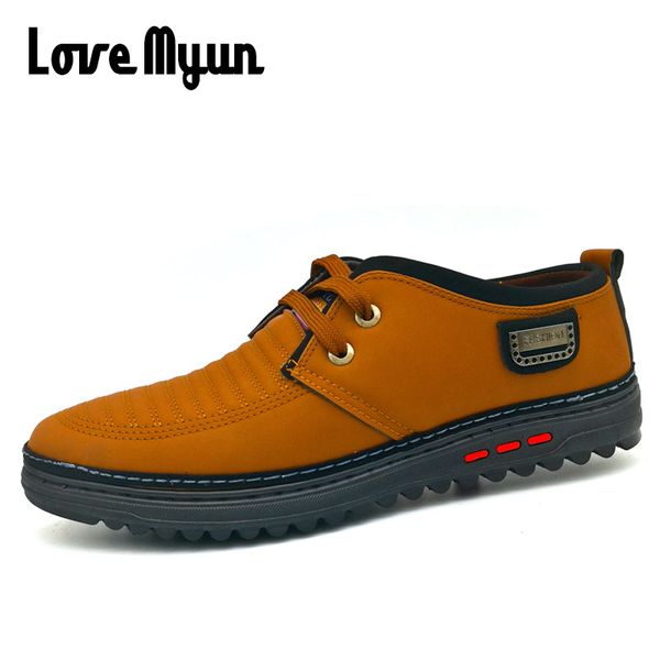 

clearance sale spring autumn male oxfords breathable flat footwear men casual fashion men pu leather waterproof shoes kc-1019, Black