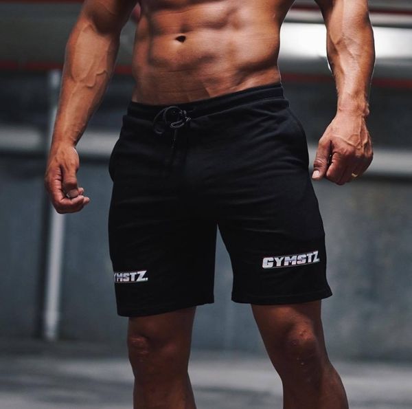 

casual fitness shorts gyms bodybuilding men fitness loose cool summer beaach shorts joggers sweatpants, White;black