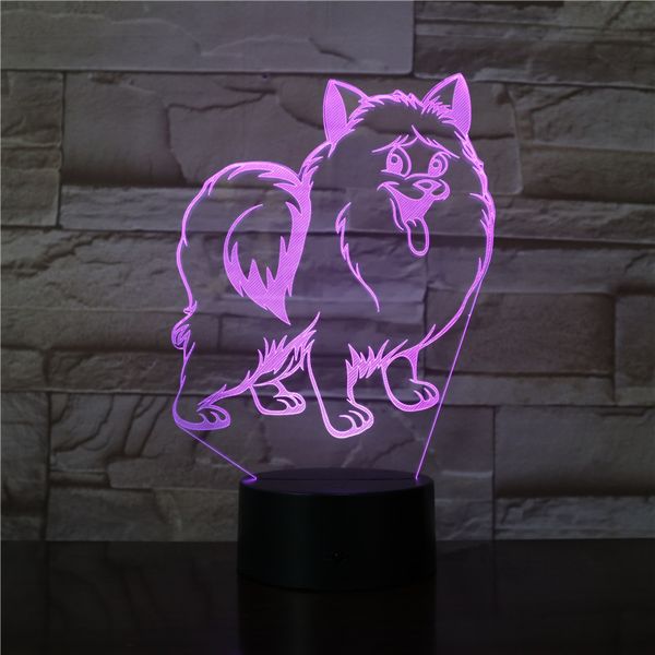 

papillon dog puppy rgb 3d led desk lamp night light usb desk lamp remote control home decor christmas gift for kids dropshipping