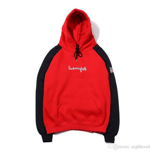 

new autumn and winter pocket casual mens hoodie letter printing designer hoodies fashion hipster hooded designer sweatshirt 6 colors, Black