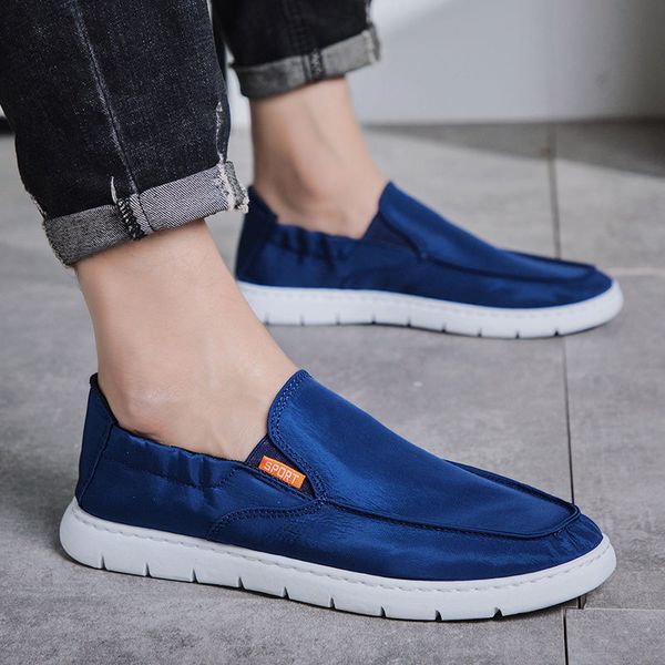 

men summer breathable cloth shoes 2020 new spring & autumn male soft bottom comfortable casual shoes fashion canvas 39-44, Black