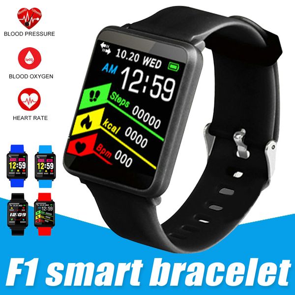

f1 смарт браслет фитнес tracker с давлением шагомер heart rate monitor blood sport smartwatch для android wristband ios в коробке