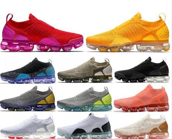 

2019 дизайнер Vocors Moc Knit 2.0 Fly Laceless Shoes Мужчины Женщины Тройной Черный Белый Красный Ду