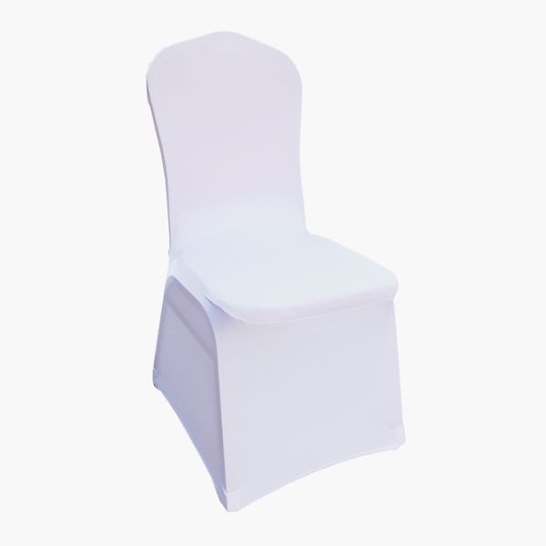 

50pcs white universal stretch polyester wedding party spandex chair covers