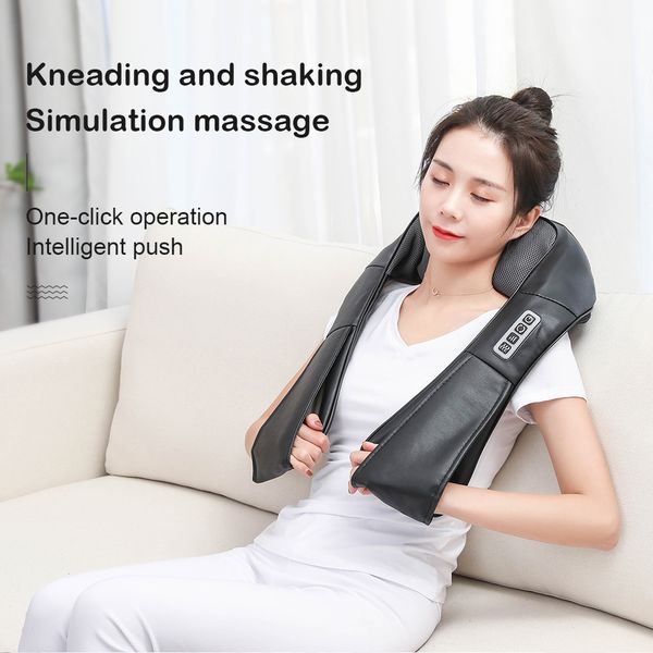 

electrical massage shiatsu back shoulder body neck massager multifunctional shawl infrared heated kneading car