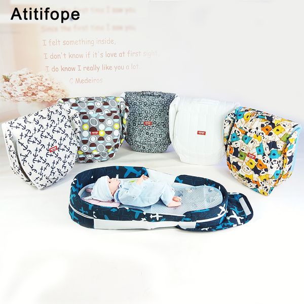 

super lightweight fashion multifunction foldable portable gift mats and pillows crib newborn bed 90*40*14cm