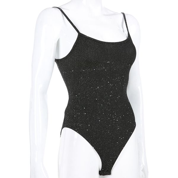 

summer romper women womens jumpsuit backless cross lace glitter 2019 summer stretch straps sleeveless slim open crotch bodysuit, Black;white