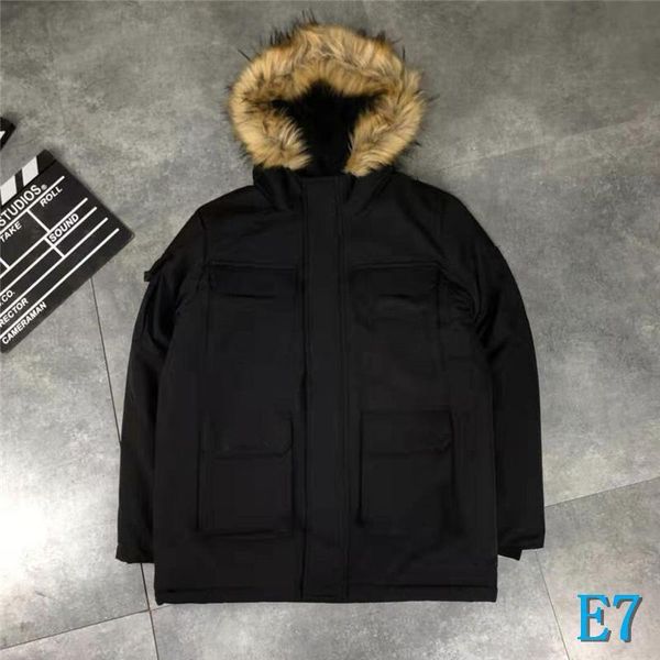 

mens designer jackets hooded parkas down coat budge size windbreaker brand warm jackets men women luxury zipper thick jackets coate7, Black