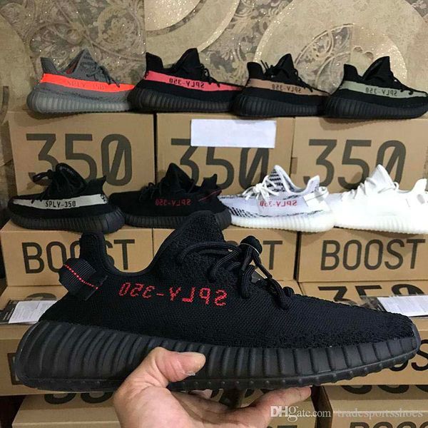 

2019 new 350 v2 kanye west black bred butter 350 running shoes men women sports training sneakers eur 36-46