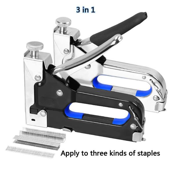 

3 in 1 nail staple gun set 3 ways stapler tacker with boxes nails home office 831f