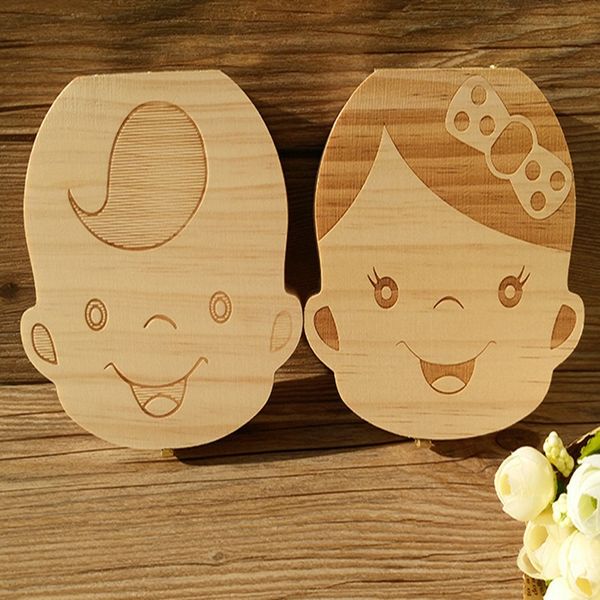 

baby milk teeth save box spanish english baby wood tooth lanugo box infant tooth organizer kids storage wooden collection box