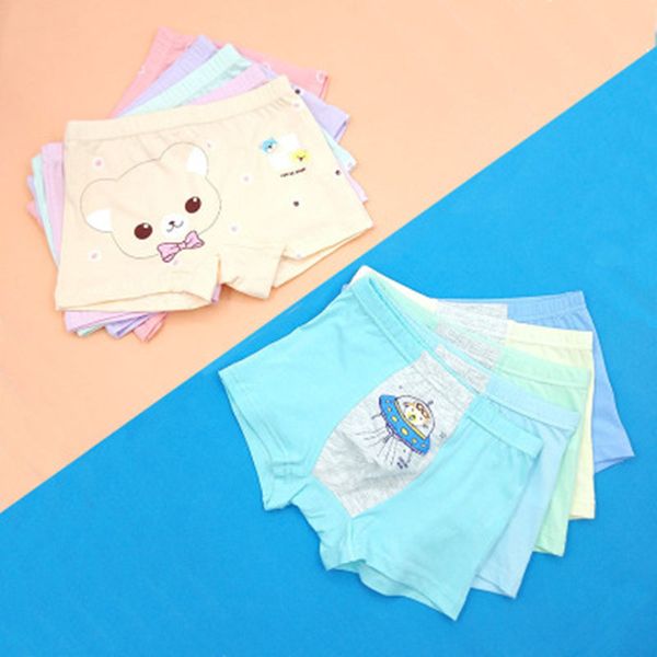 Cartoon Panty Intimo per bambini in morbido cotone per bambini, ragazzo, ragazzo, cotone, pugile dell'ultima dinastia, ragazzi e ragazze, studenti, quattro slip angolari