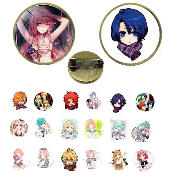 

game uta no prince sama brooches backpack kurusu syo tokiya hayato badge pins icons present gift brooches for women hijab pins, Gray